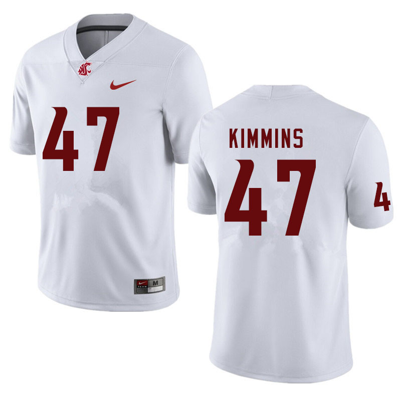 Men #47 Henry Kimmins Washington State Cougars College Football Jerseys Sale-White - Click Image to Close